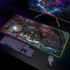 T-Teenage Mutant N-Ninja-Turtles Mouse Pad Gamer RGB Deskmat Keyboard Mat Gaming Laptops LED Mousepad Desk Protector Anime Mause