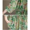 DIMANAF New 2026 Summer Beach Women Plus Size Lady Long Dress Loose Oversize Vintage Maxi Floral Print Cotton