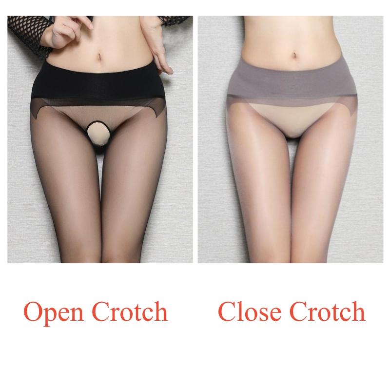 1D Ultra Thin Seamless Pantyhose Women Sexy Transparent Invisible Stockings Open Crotch / Close Crotch Nylon Tights