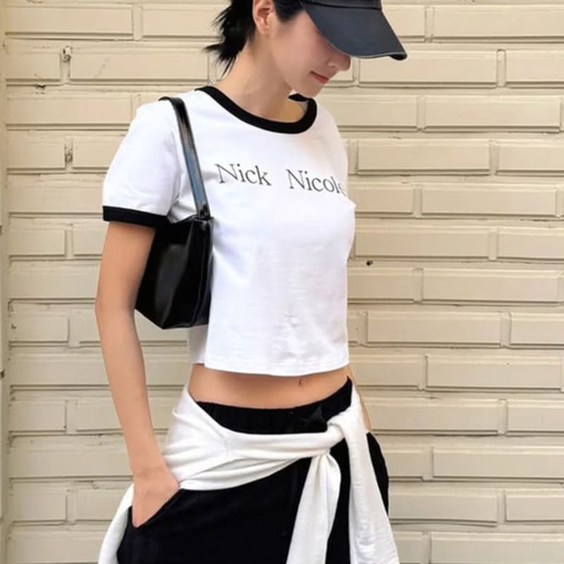 

NICK&NICOLE VINTAGE MINI BUTTERFLY BALL cap_black white FREE