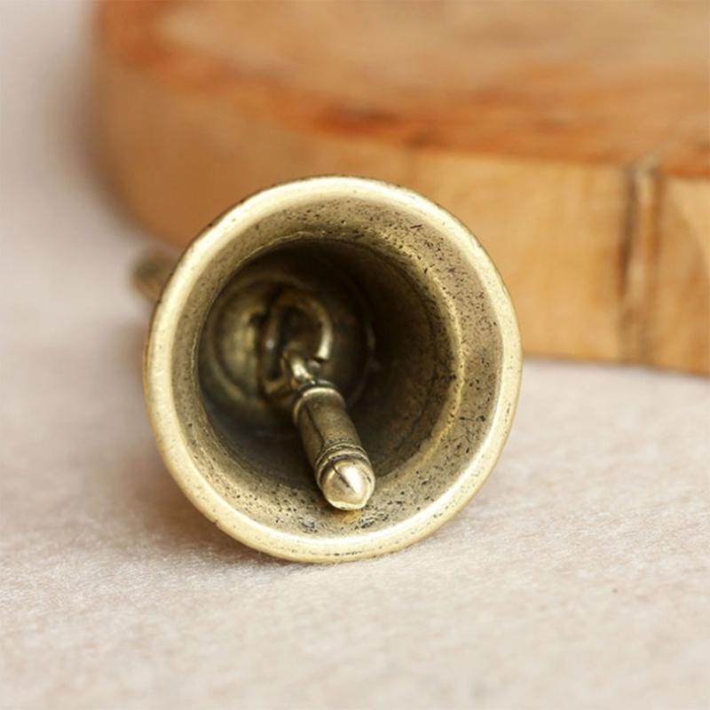 Brass Handicraft Scripture Bell Button Wind Bell Creative Gift Home Decorations Keychain Pendant Christmas Tree Pendant