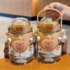 Cartoon Capybara Straw Cup Plastic Outdoor Beverage Cup Kawaii Water Bottle