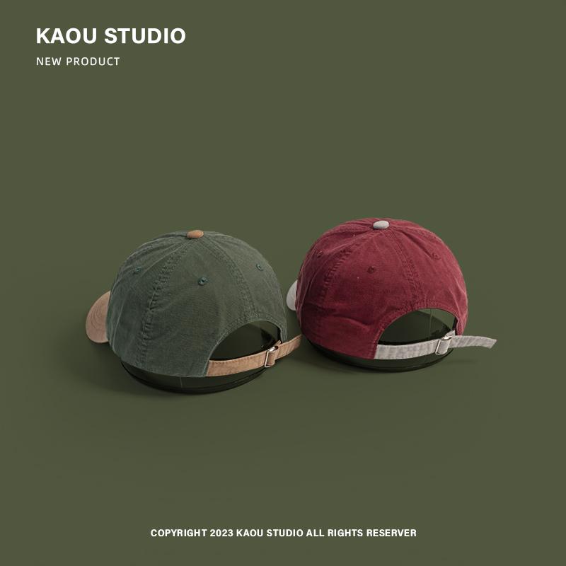 Pălărie Retro cu Blocuri de Culoare Femei Versatil Șapcă de Baseball Trendy Stil Bărbați Street Hip-Hop Șapcă cu Cozoroc