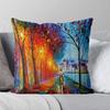 Design Pillowcase Linen Forest Vintage Oil Painting Abstract