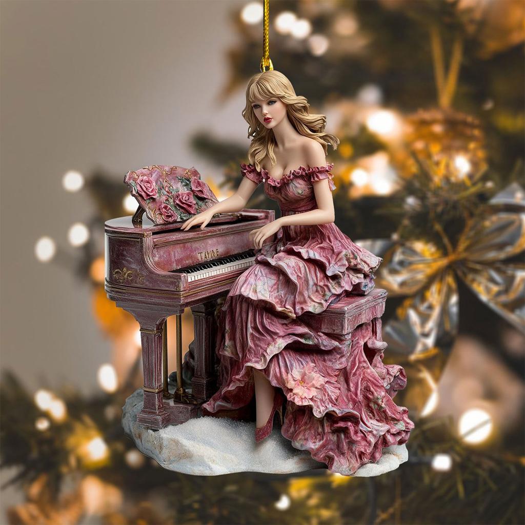 Décoration de sapin de Noël en acrylique 2D, décoration d'arbre de Noël, décoration suspendue de Noël, décoration de la maison