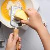 Stainless Steel Cheese Grater Handheld Non-Slip Cheese Grater Flat Quickly Wooden Handle Lemon Zester for Kitchen Accessories