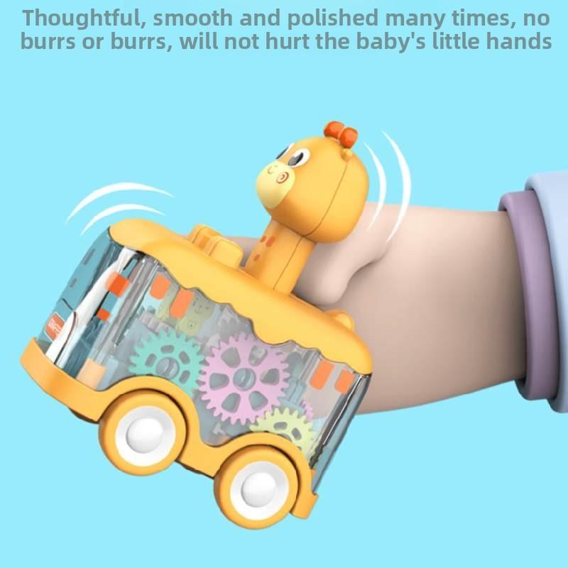 Small Tiger Deer Light Up Pressing Gear Toy Car For Kids Boys Girls Night Market Gift