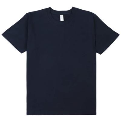EnDast Men's Mid-Weight Short Sleeve Solid T-Shirt, 100% Cotton, Crew Neck, Simple Cut and Sew Top (Size Small, Navy)