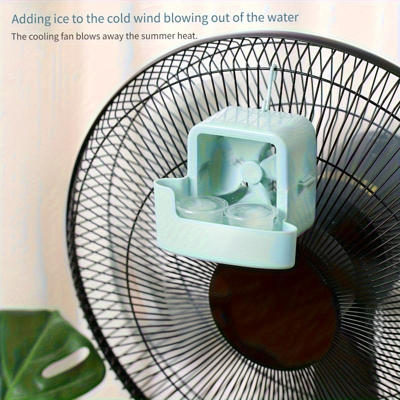 1pc Portable Fan Ice Mist Cooler - No Battery Needed, Lightweight Durable Plastic, Dual-Compartment Cooling Technology