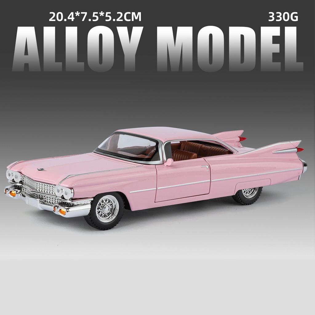 1:24 Eldorado Biarritz BIG ROCKET 1959 Alloy Die Cast Toy Car Model Sound and Light Children's Toy Collectibles Birthday Gift