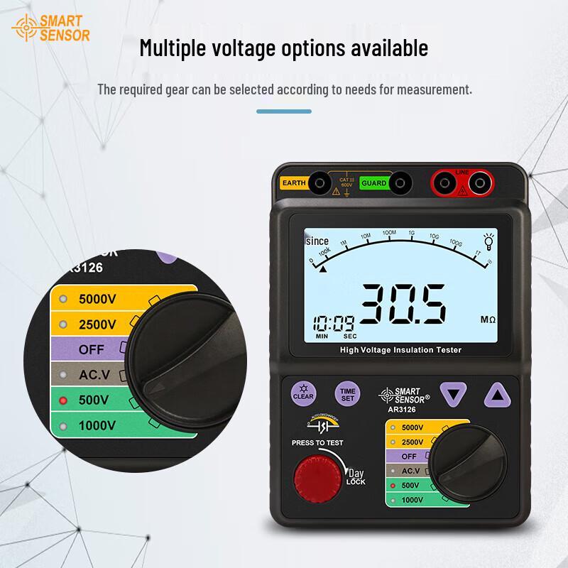 CEM Digital High Voltage Insulation Resistance Tester (CN Version)