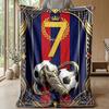 Neon Soccer Kingdom Theme blanket Lightweight Warm Flannel Blanket Decorative Throw Blanket for Home Decoration
