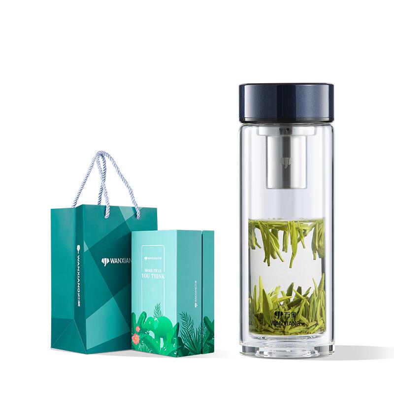 Portable Double-Walled Glass Tea Infuser Bottle