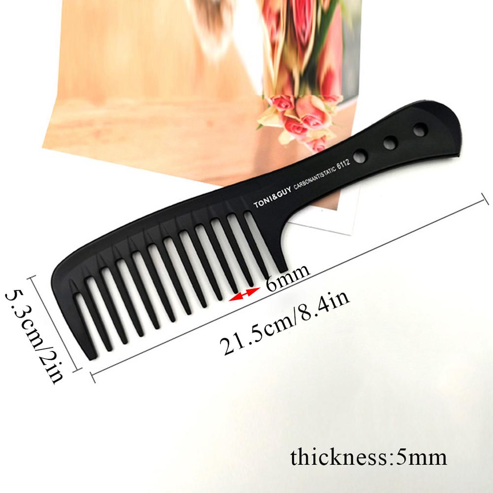 Black Flattop Hair Cutting Comb Wide Tooth Men Cut Hair Brush Professional Salon Barber Hair Clipper Hairdressing Carbon Combs