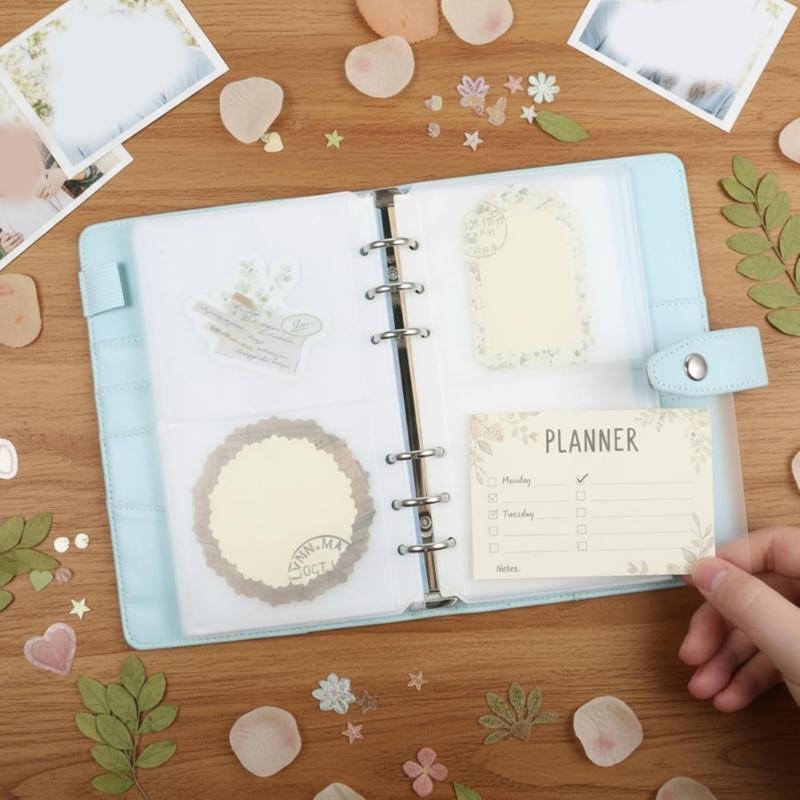 20 Pieces Clear PVC A6 Organizers Sleeves Durable Waterproof Sheet Protectors Stationery Holder For Journals And Diaries