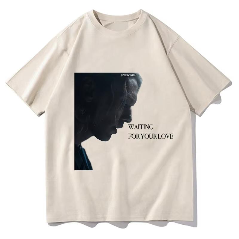 

Jamie Bower Waiting For Your Love T-Shirts Merch Women Clothes Trend Casual Short Sleeve Unisex Fashion Casual Graphic Tops Tees 5XL