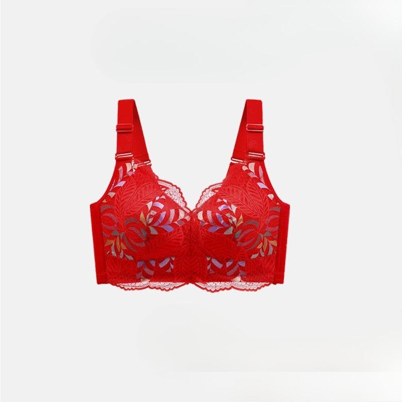 Plus Size Women's Summer Full Cup Non Underwire Reclining Pair of Breathable Underwear