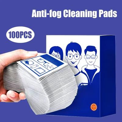 100Pcs Disposable Eyeglass Cleaning Pads Traceless Quick Drying Mobile Phone Screen Wipes Remove Oil Dust Removal