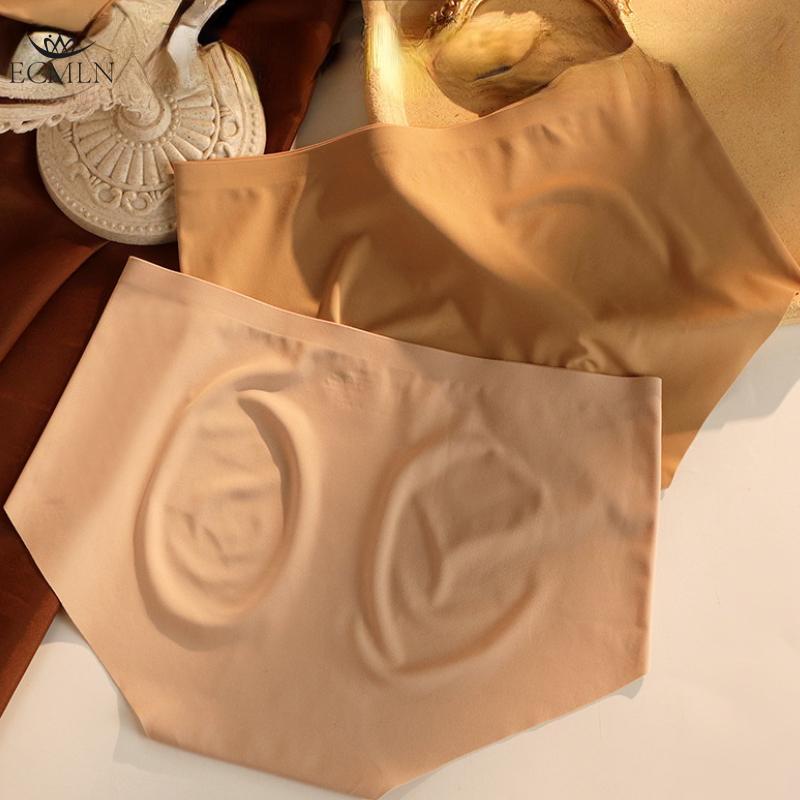 7A Bacteriostatic Seamless Panties for Women Mid Waist Maillard Color Briefs Soft and Comfortable Underwear M-XL