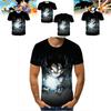 Trendy Anime Dragon Ball Series Men's T-shirt With Unique 3d Digital Print For Casual Wear
