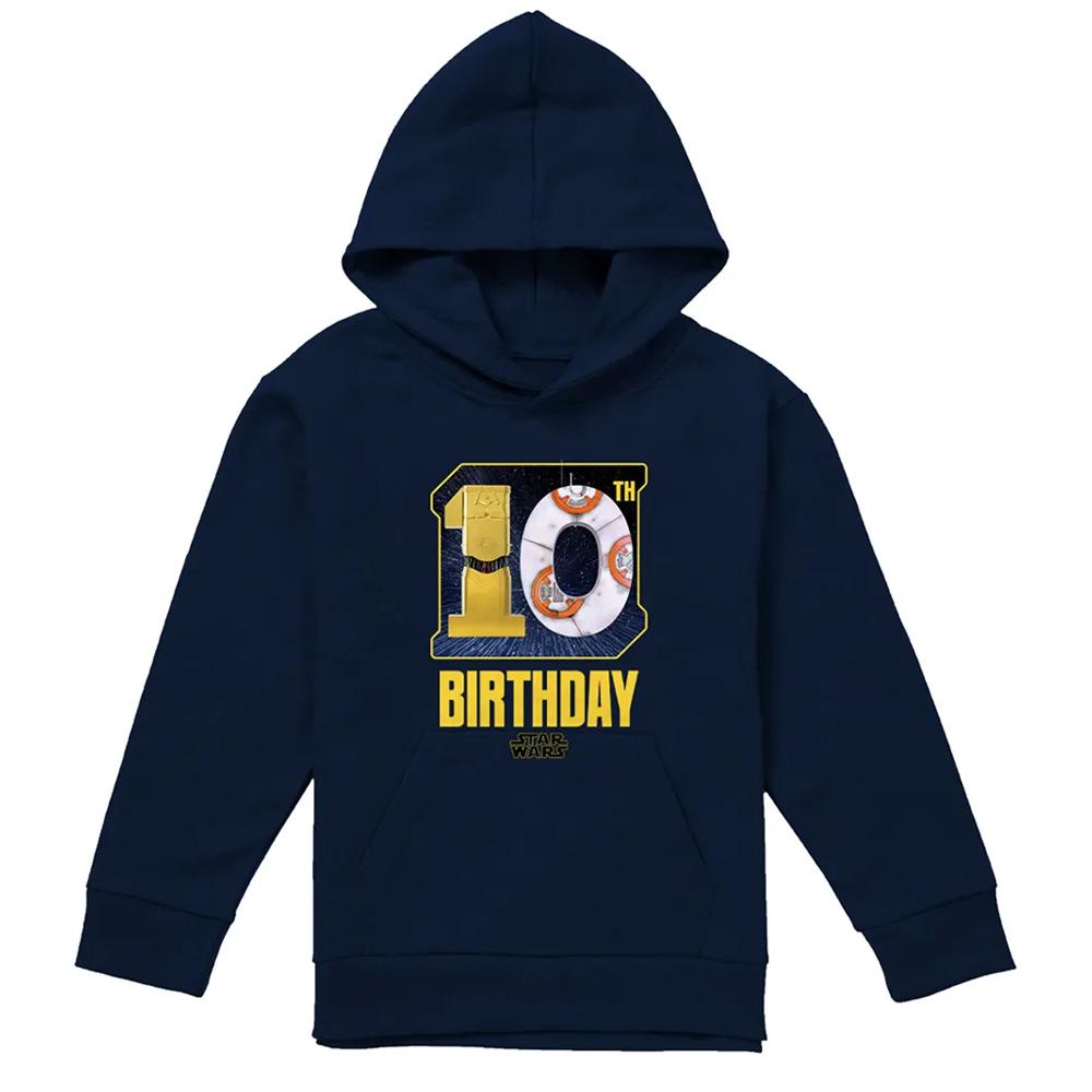Disney Star Wars Childrens/Kids C3PO BB-8 10th Birthday Hoodie