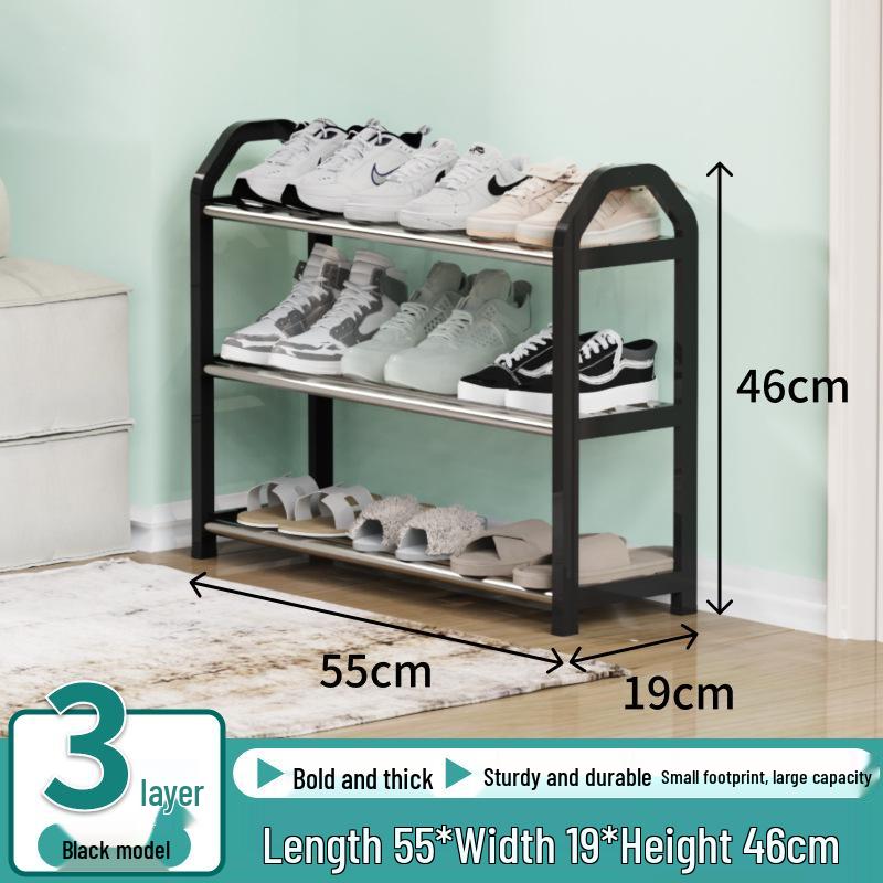 Elegant Multi-Level Metal Shoe Rack, Space-Saving and Economical Home Storage