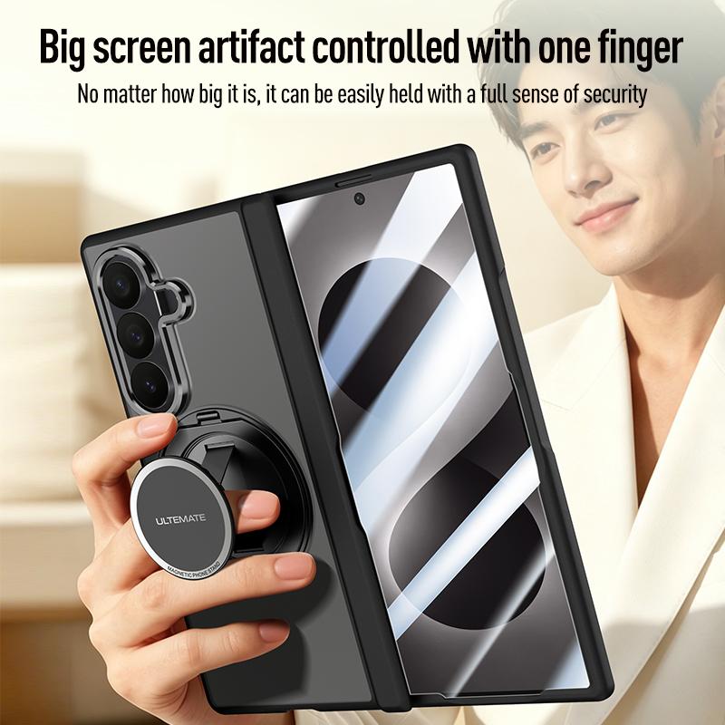 Matný matný kryt pro Samsung Galaxy Z Fold8 Ultra/Fold 8 Ultra/360° otočný magnetický držák Řemínek na ruku S krytem na skleněnou obrazovku