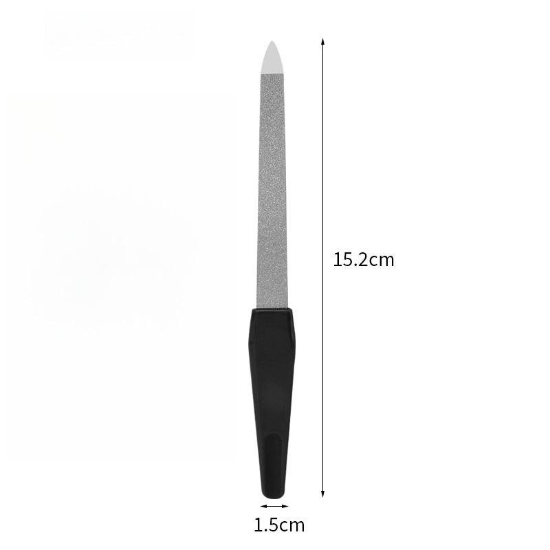 Stainless Steel Nail File Double Sided Emery Board Durable Manicure Tool