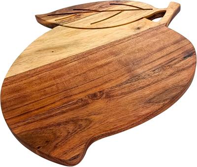Mango Shape Acacia Wood Cutting Board Gift For Her Charcuterie Wooden Boards Fruit Shape Serving Tray Kitchen Décor (14.6X13.3Inch)