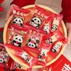 100Pcs Chinese New Year Cartoon Panda Printed Snow Crispy Packaging Bags Baked Biscuit Handmade Nougat Candy Machine Sealed