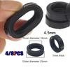 4/8PCS Black 25mm Rubber Sealing Gaskets For Wallmounted Boiler Plate Changer Tight Seal And Wear Resistance In Heating Systems