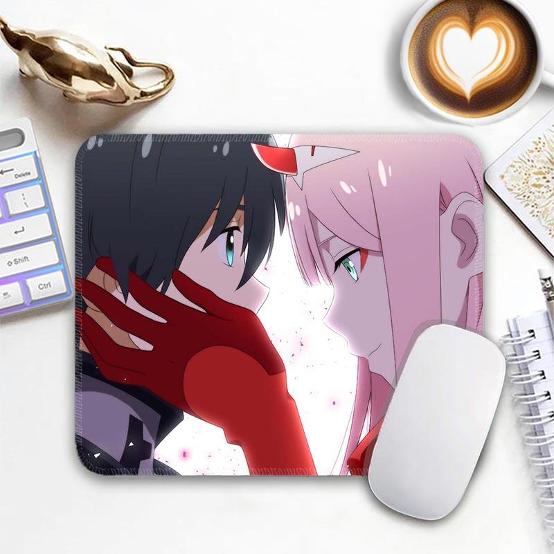 Anime Kawii Standard Mouse Pad D_DARLING in the F_FRANXX Zero Two Gamer Small Mousepad Travel Mouse Mat Non-Slip Mousemat