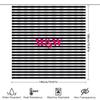 Bathroom Decor Shower Curtain Striped Pattern Print Monogram Custom Name Wedding Gift For Girls Pink M W (Black / W