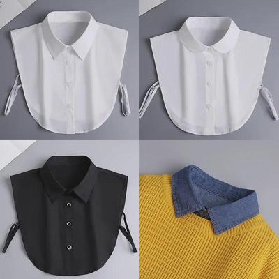 Weißer spitzer Fake-Kragen für Damen für Herbst und Winter – vielseitiges, warmes Hemd- und Pulloverkragen-Accessoire