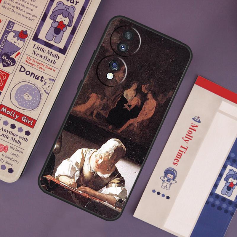 Johannes Vermeer Case For Honor Magic 7 Lite 5 6 Pro Honor 200 Pro 50 70 90 X9b X9a X8b X8a X8 X9 X9c Cover