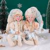 Macaron-colored Christmas Elf Couple Plush Ornament