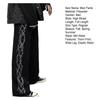 Men Pants Thorn Print Wide Leg Straight High Street Style Loose Retro Elastic Waist Full Length Youthful Teenager Travel Outdoor