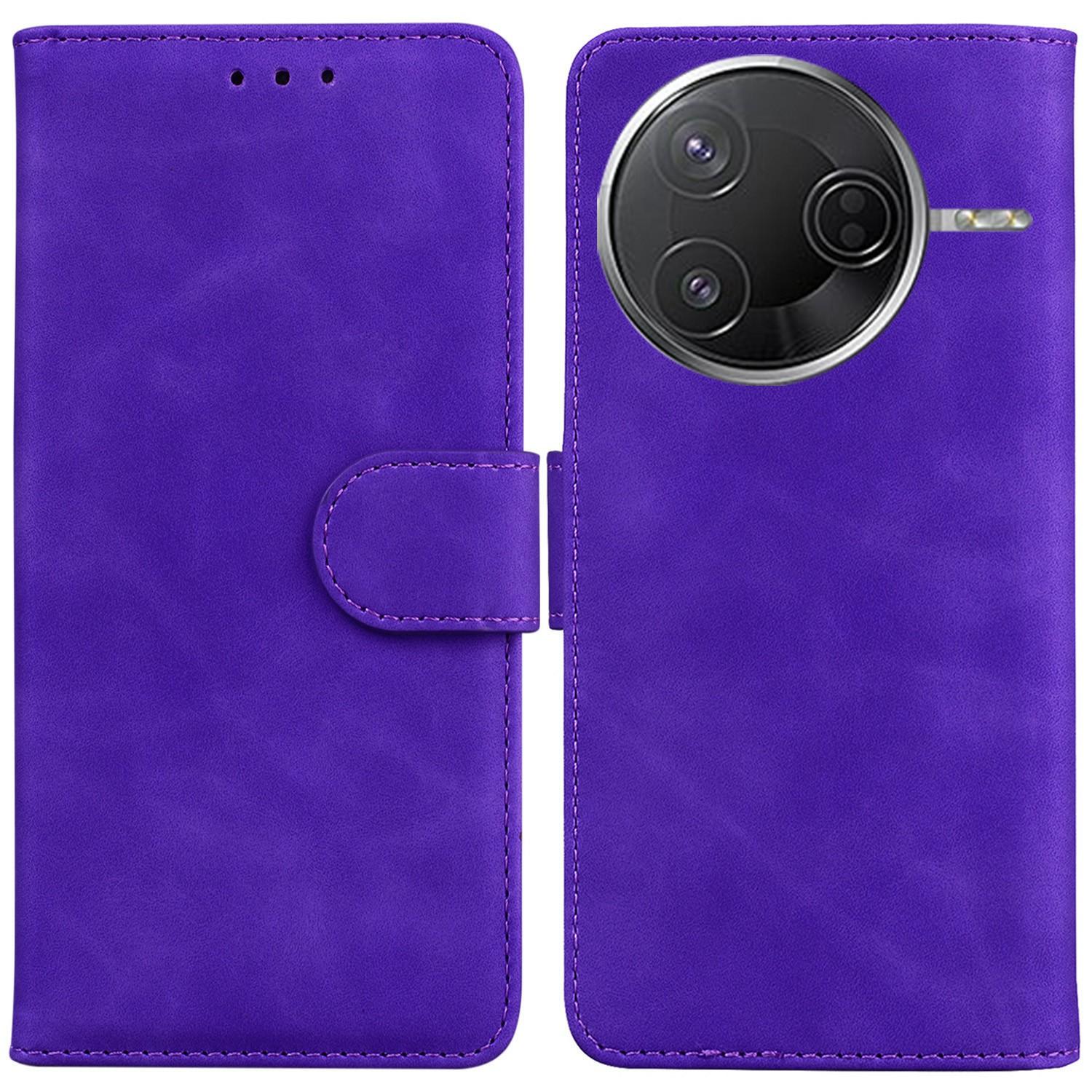 

For Xiaomi Poco F7 Pro 5G/Poco F7 Pro 5G/Redmi K80 Pro 5G/K80 5G Case Solid Color Leather Wallet Phone Cover Purple