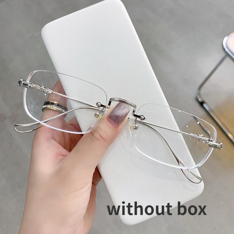 

Безрамные маленькие квадратные сверхлегкие очки, новые анти-синие пресбиопические очки, унисекс, очки для чтения с высокой четкостью и защитой от лучей 0(anti-blue)