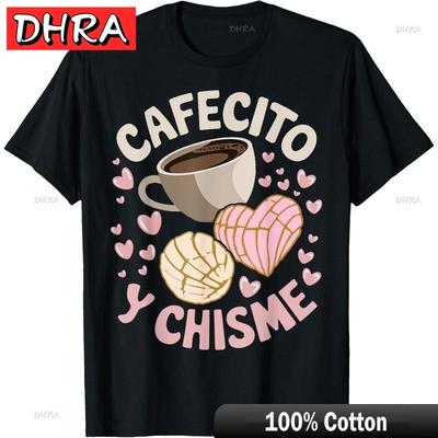 100 Cotton Coffee and Gossip Latina Mexican Baked Concha Pastry Conchas TShirt Featuring  Aesthetic Loose Y2K Cool Stylish