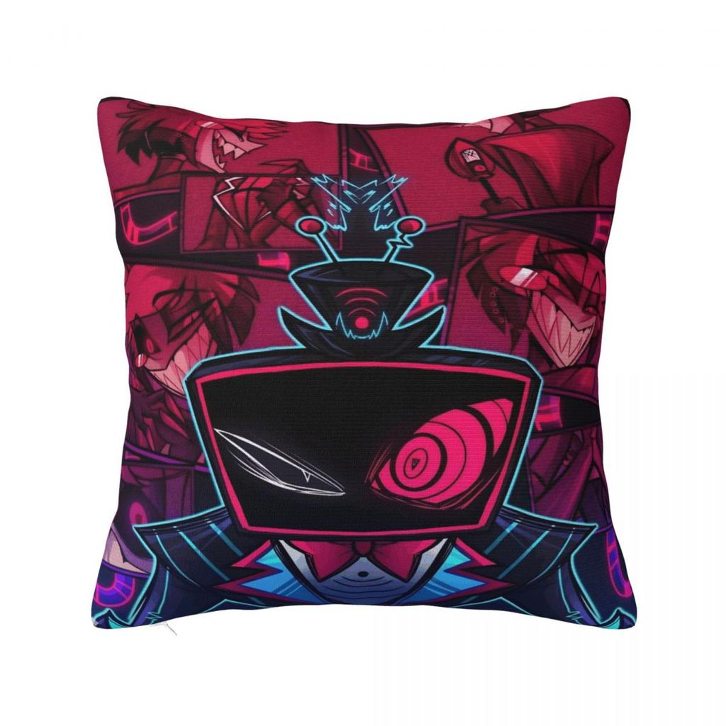 Cartoon H-Hazbin Hotels Pillow Cover Square Pillow Case Cushion Cover Funny Custom Diy Pillowcases For Sofa Bedroom Home Decor