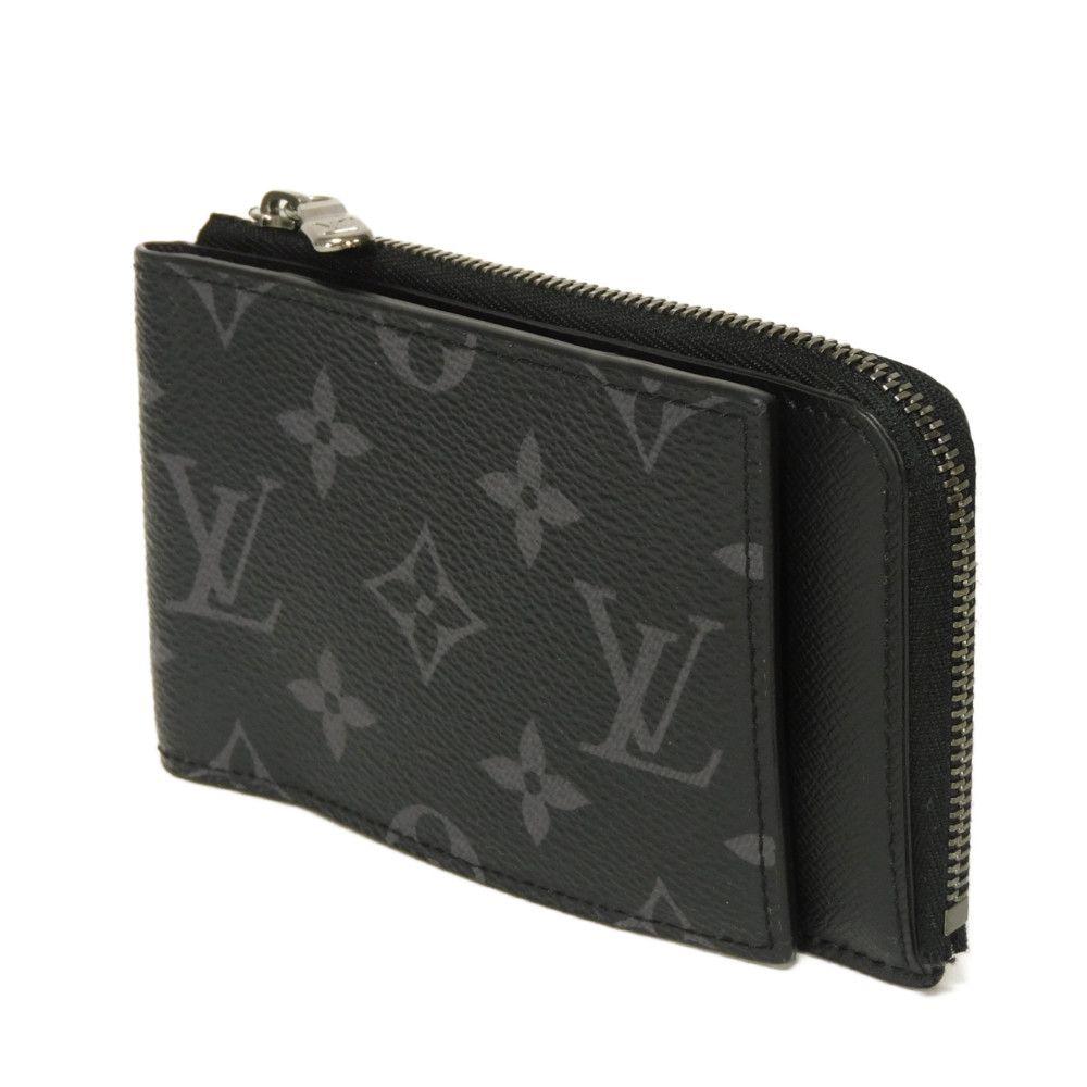 Used 12564 Hybrid Wallet M81568 7941 Black Coin Purse Card Case RFID Monogram Eclipse Noir Men's from Japan AUTHENTIC