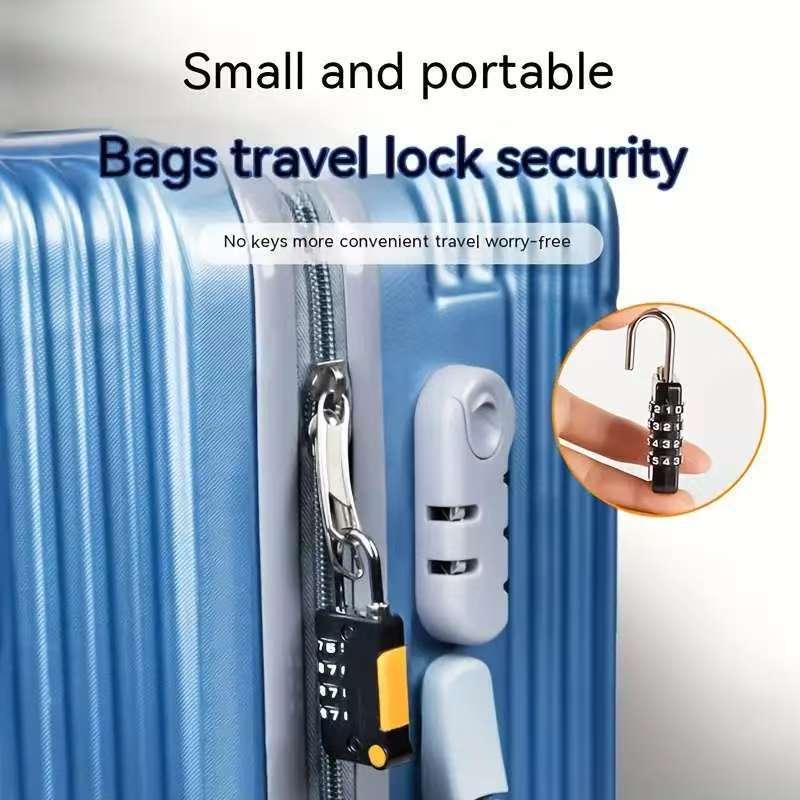 Multicolor 4 Digit Combination Padlock With Resettable Code And Sturdy Metal Shackle Perfect For Gym Locker Luggage Travel
