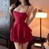 Seductive Lingerie Set: Hot Low-Cut Backless Nightdress with Open-Front Robe