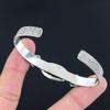 Sterling Silver Oval Pyrite Druzy Gemstone Ethnic Anniversary Bangle Bracelet