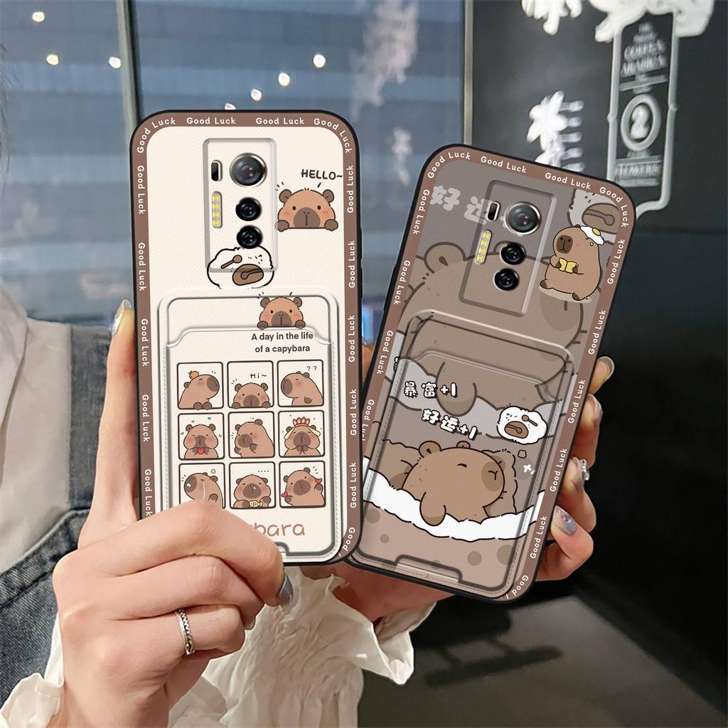 Fashion Design Anti-knock Phone Case For Tecno Phantom X/AC8 Graffiti Back Cover Silicone Durable Cartoon Card bag Cover