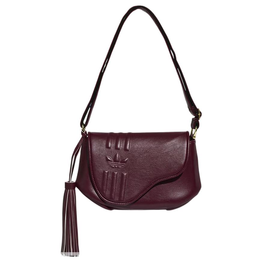 Adidas Women's Dark/Red Originals Polyurethane Saddle Bag Handbag, Shoulder Bag Kw4726