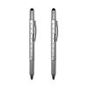 VX Multi-function Ballpoint Pen with Stylus, Ruler, Level, and Screwdriver - Silver VX-PEN022