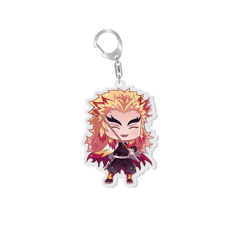 Demon Slayer Double-Sided Acrylic Keychain: Tanjiro, Nezuko, Zenitsu, Shinobu, Giyu Pendant
