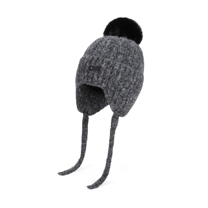 

Winter Knit Cap For Men Women Wool Blend Insulated Casual Outdoor Wear чёрный